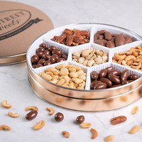 Boîtes rondes personnalisées en fer blanc pour gâteaux, récipients d'emballage de grande taille, pour biscuits, cookies et chocolat avec couvercle transparent