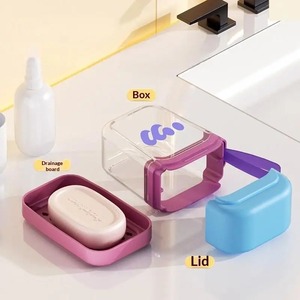 1Pcs Soap Case Travel Case Leakproof <b>Container</b> With <b>Lid</b> For Traveling Camping Gym Applies To Shower Bath Bathroom Supplies - Product Image 6