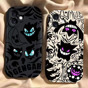 Alla moda simpatico cartone animato Anime Gengar custodia del telefono in Silicone morbido per iPhone 11 16 Pro Max Shell colorato comodo guscio del telefono <span class=keywords><strong>cellulare</strong></span> - Product Image 2