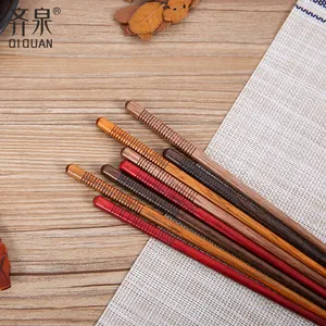 Stock Japan Cheapest Chopstick Manufacturers Wood Chinese wood Logo Easy Thread Sushi Wooden Chopsticks