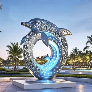 Venta al por mayor de lujo al aire libre metal modernista abstracción escultura de árbol de acero inoxidable para <span class=keywords><strong>la</strong></span> ciudad - Product Image 6