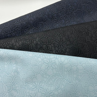 Cuir synthétique PVC gaufré floral 1,0 mm imitation broderie fleurie pour décoration murale, bricolage et artisanat de sacs à main
