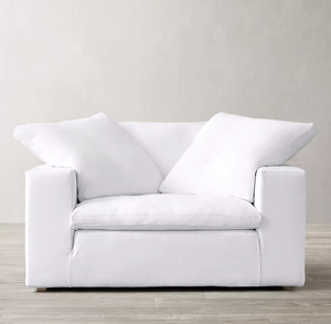 <span class=keywords><strong>Canapé</strong></span> RH Cloud en lin blanc de style moderne et luxueux personnalisé par Rhoohill pour salon, <span class=keywords><strong>canapé</strong></span> d'intérieur 3 <span class=keywords><strong>places</strong></span>, meubles de salon - Product Image 5