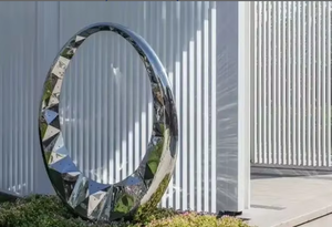 Sculpture de cerceau en acier inoxydable 316L personnalisée oeuvre de signature pour l'<span class=keywords><strong>immobilier</strong></span> de luxe - Product Image 6