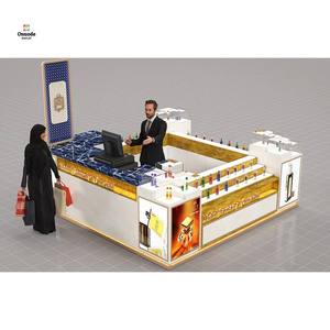 Exhibidores de Perfumes Elegantes y Ecológicos de Madera y Metal con Iluminación LED para Fragancias, Belleza, Centros Comerciales Modernos y Tiendas Minoristas - Product Image 1