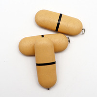 Stik USB plastik kustom ramah lingkungan, berbentuk 8GB 16GB 32GB 64GB 128GB dapat didaur ulang USB Flash drive