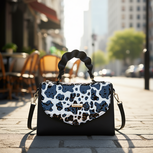 Sac bandoulière Fana pour femme, imprimé vache, pailleté, imperméable, en PU et polyester, à sangle unique, mode, usage quotidien - Product Image 2