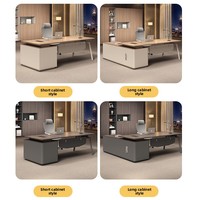 Ensemble bureau et chaise de direction moderne et simple LBZ-127X avec structure en L et options de rangement pour une personne