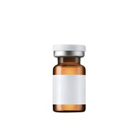 Flacon vide transparent en verre ambré pour sérum, sans étiquette, personnalisable OEM