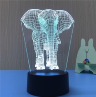 Lampe de bureau pour salle de jeux Décoration personnalisée Photo créative RVB 7 couleurs Base LED Illusion 3D Anime Acrylique Veilleuse 3D