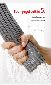 Trending Product Self-Squeeze PVA Sponge Magic Folding <strong>Mop</strong> with Sponge Water Absorbent Floor Cleaning <strong>Mop</strong> with Telescopic Handle - Product Image 2