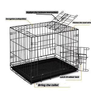 Fábrica al por mayor tamaño de alambre de hierro grueso se puede personalizar jaula grande para perros casas perro Alambre de hierro Metal plegable mascota <span class=keywords><strong>Animal</strong></span> jaula para mascotas - Product Image 2