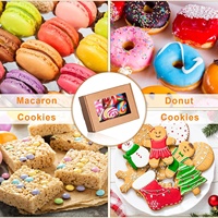 Impression de logo boîte à savon en gros multicolore personnalisée bonbons macaron collations biscuits cadeau de demoiselle d'honneur fenêtre transparente emballage du produit