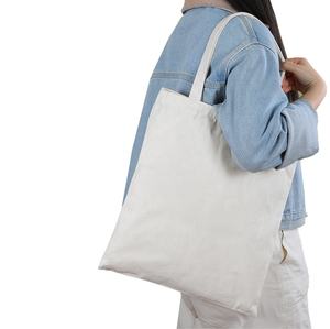 Sac fourre-tout en toile de conception personnalisée épaisse et robuste marché en ligne sac fourre-tout en coton recyclable sac en coton en toile unie vierge - Product Image 6