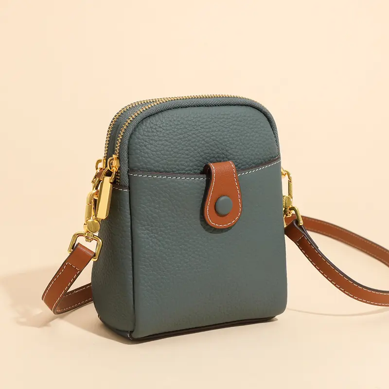 Genuine Leather Shoulder Bag Female Mobile Phone Bag Women Messager Bag Ladies Mini Leisure Pack Fashion Real Leather Purse