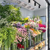 Vitrine réfrigérée pour fleurs homologuée CE avec porte en verre Low-E, éclairage LED et contrôle de l'humidité pour la présentation de fleurs fraîches en fleuriste