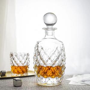 Luxury Set 8 Crystal Whiskey <strong>Decanters</strong> 750ml High Eco-Friendly Elegant <strong>Cut</strong> <strong>Glass</strong> Bottles for Bourbon Scotch Home Bar Decor - Product Image 3