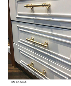 Poignée de porte de luxe en aluminium et acier inoxydable, longue, noire et dorée, pour armoire de cuisine, meuble et placard - Product Image 3