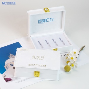 Benutzer definierte Parfüm Kollagen Peptide Pulver Holz PU Leder Verpackungs boxen Peptide Flasche Luxus Leder Kosmetik Verpackungs <span class=keywords><strong>box</strong></span> - Product Image 2