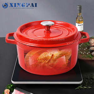 Bộ dụng cụ nấu ăn XINGPAI cao cấp, chất liệu gang tráng men chống dính, gồm chảo, nồi súp, nồi nấu thịt bò. - Product Image 5