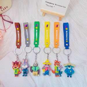 Porte-clés en plastique Judy Animal de dessin animé, porte-clés de conception de dessin animé Nick pour la décoration de voiture et de sac - Product Image 6