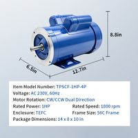 Moteur asynchrone monophasé à haute efficacité NEMA, prix d'usine, 0,75 kW, IP54, pour machines agricoles et de transformation alimentaire