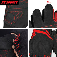 Gants de moto demi-doigts en polyester RS09, modèle fin d'été, résistants aux chutes, respirants, antidérapants, résistants à l'abrasion, pour hommes