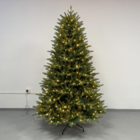 Chinesischer Hersteller Großhandel Indoor-Weihnachtsbaum mit LED-Beleuchtung, Vollständig aus PE Gefertigter Vorbeleuchteter Weihnachtsbaum
