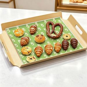 Papier d'emballage alimentaire jetable biodégradable résistant à la graisse et à l'eau, imprimé sur mesure, enduit de PE d'un seul côté, qualité alimentaire, pour boulangerie - Product Image 5