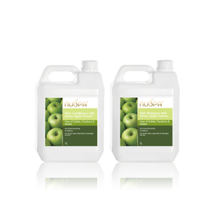 Bộ Dầu Gội Và Dầu Xả Chiết Xuất Táo Xanh 5L Chuyên Nghiệp NUSPA Salon Mới Về - Product Image 2