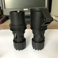 Prise de courant industrielle IP44 noire pour éclairage de scène, 3 broches, 220-240V, 16A, connecteur aviation, 3 conducteurs, ignifuge