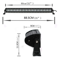 LEVO Offroad 4x4 barre de lumière LED avec feux de croisement barre de lumière de toit de voiture 32 pouces 240w barre de lumière LED simple rangée