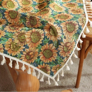 2025 nóng bán Trung Quốc nhà máy 120 vuông hướng dương Khăn trải bàn inch <span class=keywords><strong>Taupe</strong></span> - Product Image 5