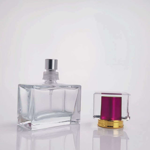 Botella de Perfume Cuadrada de Vidrio Transparente de Alta Calidad de 25 ml, Botellas de Vidrio Recargables con Pulverizador y Tapa Acrílica - Product Image 2