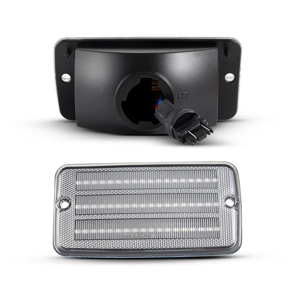 Luz de señal de giro frontal LED secuencial de lente transparente/ahumada/naranja para Jeep Wrangler TJ OEM 55155629AB/55155628AB