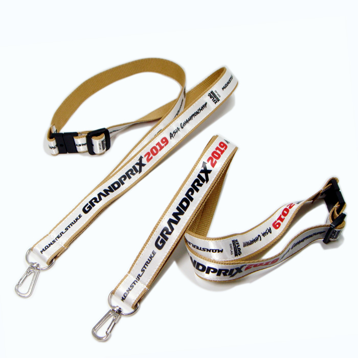 Wholesale Factory Customize Printing Logo Polyester Lanyard Breakaway ID Card Holder Neck Lanyard with Adjust Buckle