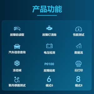 Car Diagnostic Tool <b>OBD2</b> <b>Bluetooth</b> 12V Read Erase ABS Toyota Simplified Chinese - Product Image 1