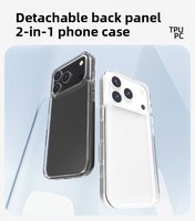 Coque de protection antichoc détachable pour iPhone 17 Pro Max, personnalisable et remplaçable, compatible avec la coque de téléphone anti-chute