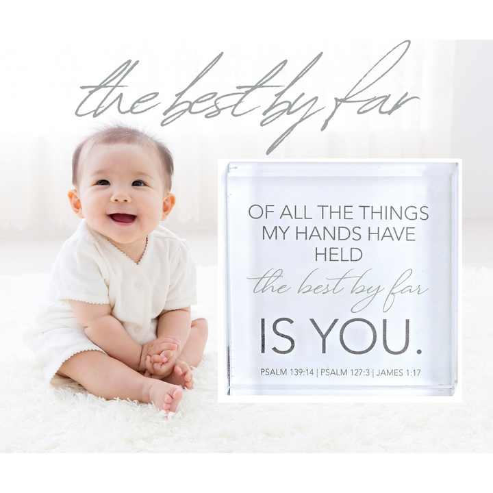 TD Tabletop Glass Plaque-the Best Is You