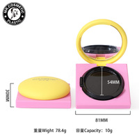 En stock – Boîtier vide rond blanc de 15g pour fond de teint BB, avec miroir, personnalisable avec logo, emballage cosmétique en gros