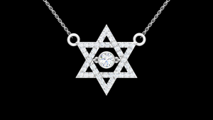 Collar Moderno con Estrella de David Tejida en Oro con Diamantes Naturales para Mujer, Joyería Fina Minimalista, Ideal para Uso Diario y Fiestas - Product Image 5