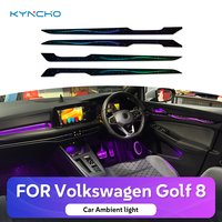 KYNCHO pour Volkswagen Golf 8, éclairage ambiant de voiture, 64 couleurs LED, éclairage intérieur automobile, éclairage ambiant multifonctionnel automobile