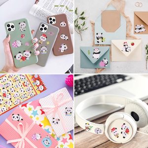Bán Buôn Tùy Chỉnh PVC Dễ Thương Mô Hình Gấu Trúc Phim Hoạt Hình Dính 3D Trẻ Em Puffy Dán Cho Tự Làm Trang Trí - Product Image 4