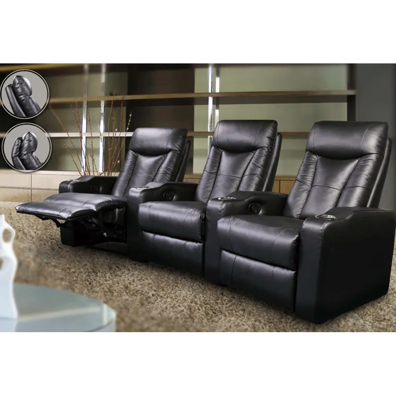 Factory Luxury Genuine Leather Electric Recliner Home Movie Theater Sofa Leisure Seats