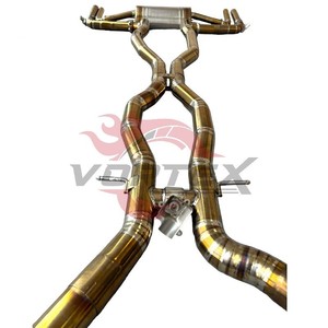 Système d'échappement Catback Vortex Elite en titane doré poli miroir avec quatre sorties pour Mercedes Benz GLE 63S 5.5L 2023-2026 - Product Image 5