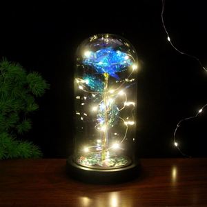 Cadeau de la Saint-Valentin pour petite amie, lampe de nuit en forme de rose, lumière LED, couverture en acrylique, boîte cadeau en forme de fleur en feuille d'or, cadeau de Noël - Product Image 5