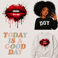 Autocollant DTF à repasser en gros, designs de logo de marque personnalisés, prêt à presser, transfert thermique en plastisol pour t-shirt