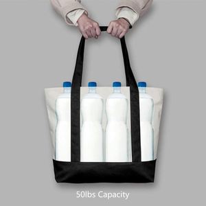 Muestra gratuita, nuevo diseño 2022, elegante bolso tote ODM con bolsillo externo, cierre de cremallera superior, artículos esenciales para el día a día - Product Image 6