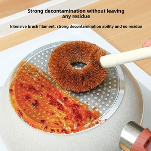 Cepillo para ollas, práctico utensilio para lavar ollas, para limpieza de cocina en el hogar, descontaminación, antiadherente, con mango largo - Product Image 3