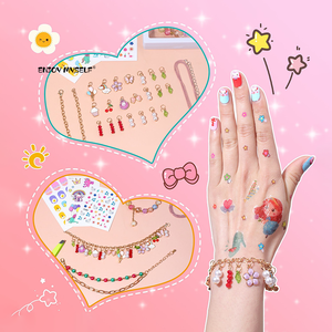 Braccialetti Fatti a Mano in Metallo con Perline Stile Cartoon Popolare Europeo-Americano, Gioielli Stile Ins per Ragazze 7-12 Anni, Regali per Bambini - Product Image 1